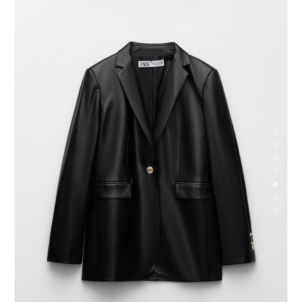 Zara faux leather blazer